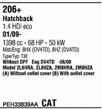 PEH33839AA Walker Система выпуска отработаных газов
