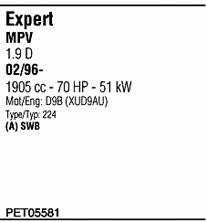  PET05581 Система випуску відпрацьованих газів PET05581: Купити в Україні - Добра ціна на EXIST.UA!