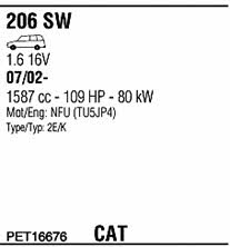 PET16676 Walker Система випуску відпрацьованих газів