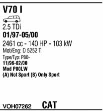Walker VOH07262 Система выпуска отработаных газов VOH07262: Купить в Украине - Отличная цена на EXIST.UA! VOH07262 Walker Система выпуска отработаных газов