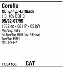 TO51106 Walker Система випуску відпрацьованих газів