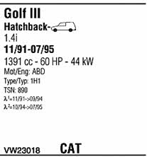 VW23018 Walker Система выпуска отработаных газов