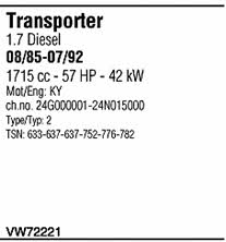 VW72221 Walker Система выпуска отработаных газов