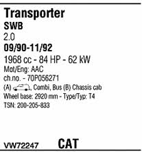 VW72247 Walker Система выпуска отработаных газов