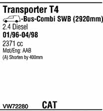 VW72280 Walker Система выпуска отработаных газов