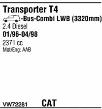 VW72281 Walker Система выпуска отработаных газов