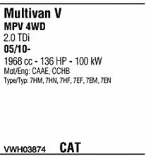 VWH03874 Walker Система выпуска отработаных газов