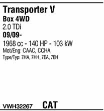 VWH32267 Walker Система выпуска отработаных газов