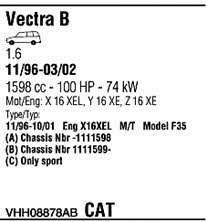  VHH08878AB Система випуску відпрацьованих газів VHH08878AB: Купити в Україні - Добра ціна на EXIST.UA!