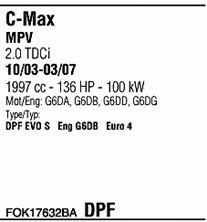 FOK17632BA Walker Система выпуска отработаных газов