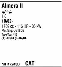 NIH17243B Walker Система выпуска отработаных газов