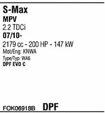 FOK06918B Walker Система выпуска отработаных газов