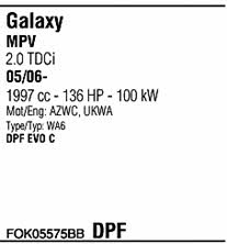 FOK05575BB Walker Система выпуска отработаных газов