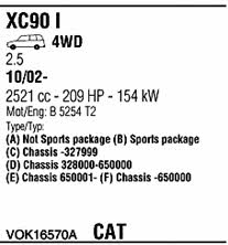  VOK16570A Система випуску відпрацьованих газів VOK16570A: Купити в Україні - Добра ціна на EXIST.UA!
