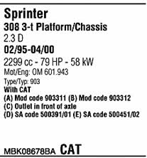 MBK08678BA Walker Система выпуска отработаных газов