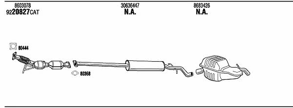  VOH11066C Система випуску відпрацьованих газів VOH11066C: Купити в Україні - Добра ціна на EXIST.UA!