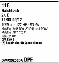 Walker BWK58253BA Система випуску відпрацьованих газів BWK58253BA: Купити в Україні - Добра ціна на EXIST.UA! BWK58253BA Walker Система випуску відпрацьованих газів