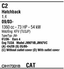 CIH17331B Walker Система выпуска отработаных газов