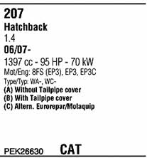 PEK26630 Walker Система выпуска отработаных газов