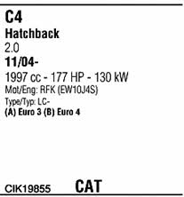 CIK19855 Walker Система выпуска отработаных газов