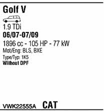 Walker VWK22555A Система выпуска отработаных газов VWK22555A: Купить в Украине - Отличная цена на EXIST.UA! VWK22555A Walker Система выпуска отработаных газов