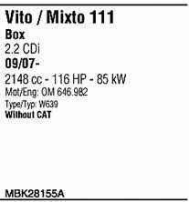 Walker MBK28155A Система випуску відпрацьованих газів MBK28155A: Купити в Україні - Добра ціна на EXIST.UA! MBK28155A Walker Система випуску відпрацьованих газів