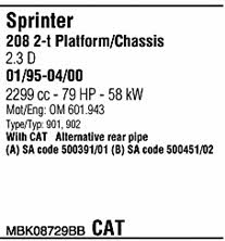 MBK08729BB Walker Система выпуска отработаных газов