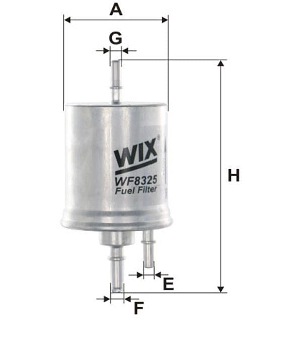 WIX WF8325 Фільтр палива WF8325: Приваблива ціна - Купити в Україні на EXIST.UA!