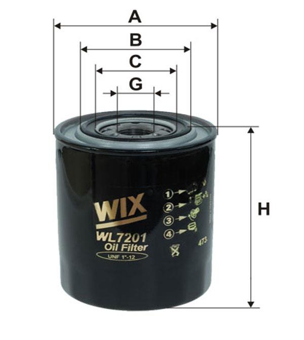 WIX WL7201 Фільтр масляний WL7201: Купити в Україні - Добра ціна на EXIST.UA!