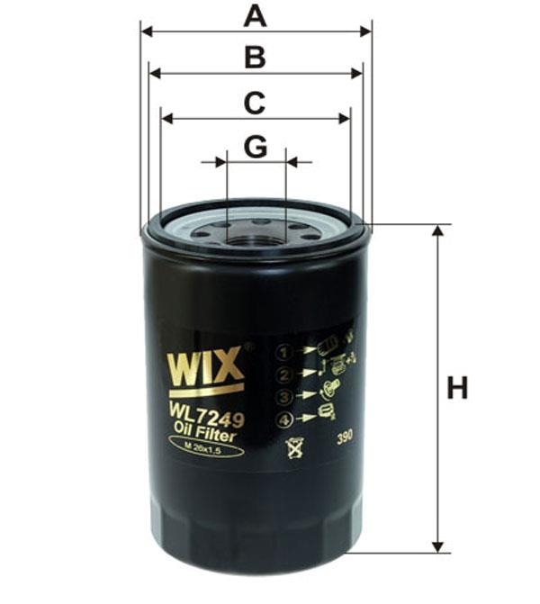 WIX WL7249 Фільтр масляний WL7249: Купити в Україні - Добра ціна на EXIST.UA!