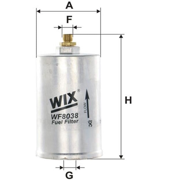 WIX WF8038 Фільтр палива WF8038: Приваблива ціна - Купити в Україні на EXIST.UA!