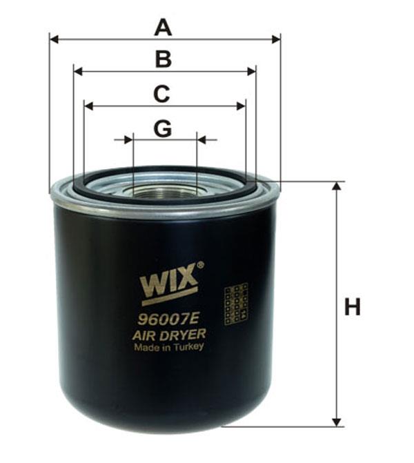 WIX 96007E Фільтр осушувача повітря 96007E: Приваблива ціна - Купити в Україні на EXIST.UA!