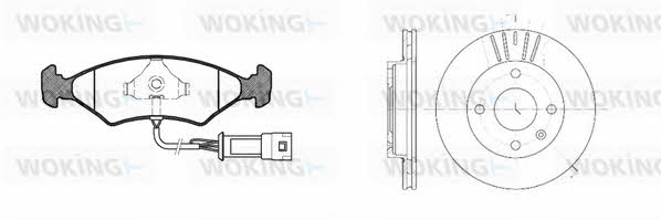 Woking 80193.02 Диски гальмівні з колодками передні вентильовані, комплект 8019302: Купити в Україні - Добра ціна на EXIST.UA!