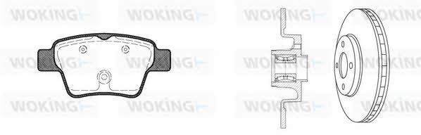 Woking 810383.20 Диски гальмівні з колодками задні невентильовані, комплект 81038320: Купити в Україні - Добра ціна на EXIST.UA!