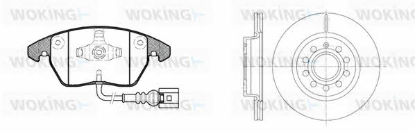 Woking 811303.04 Диски гальмівні з колодками передні вентильовані, комплект 81130304: Купити в Україні - Добра ціна на EXIST.UA!