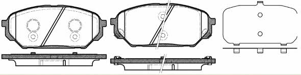 Комплект тормозных колодок Hyundai ix55 (Хюндай ай икс 55): P1222312 Woking Тормозные колодки дисковые, комплект