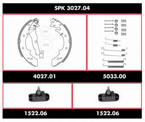 Woking SPK 3027.04 Колодки гальмівні барабанні, комплект SPK302704: Купити в Україні - Добра ціна на EXIST.UA!