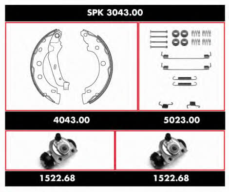 Woking SPK 3043.00 Колодки гальмівні барабанні, комплект SPK304300: Купити в Україні - Добра ціна на EXIST.UA!