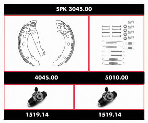 SPK304500 Woking Колодки тормозные барабанные, комплект
