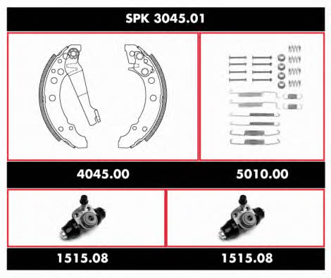 SPK304501 Woking Колодки тормозные барабанные, комплект