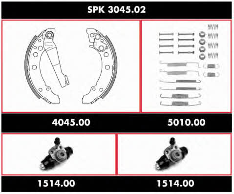 SPK304502 Woking Колодки тормозные барабанные, комплект