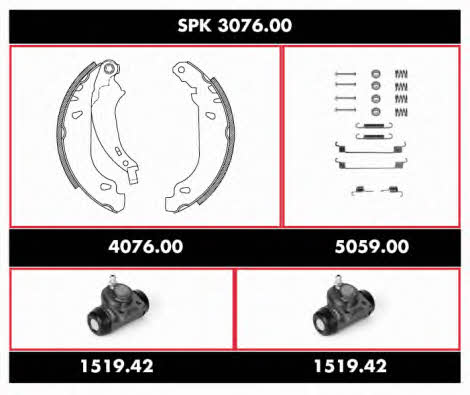 SPK307600 Woking Колодки тормозные барабанные, комплект