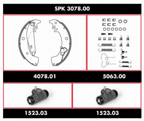  SPK 3078.00 Колодки гальмівні барабанні, комплект SPK307800: Купити в Україні - Добра ціна на EXIST.UA!