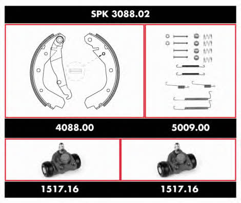 SPK308802 Woking Колодки тормозные барабанные, комплект