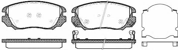 P1285302 Woking Тормозные колодки дисковые, комплект