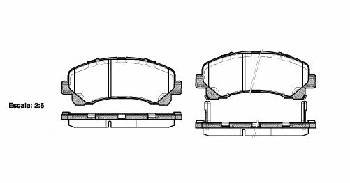 Комплект тормозных колодок Chevrolet Trailblazer (Шевроле Трайблейзер): P1507300 Woking Тормозные колодки дисковые, комплект