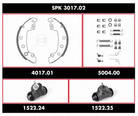 Woking SPK 3017.02 Колодки гальмівні барабанні, комплект SPK301702: Купити в Україні - Добра ціна на EXIST.UA!