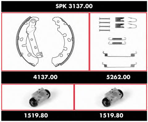 Woking SPK 3137.00 Колодки тормозные барабанные, комплект SPK313700: Купить в Украине - Отличная цена на EXIST.UA! SPK313700 Woking Колодки тормозные барабанные, комплект