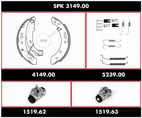Woking SPK 3149.00 Колодки гальмівні барабанні, комплект SPK314900: Купити в Україні - Добра ціна на EXIST.UA!