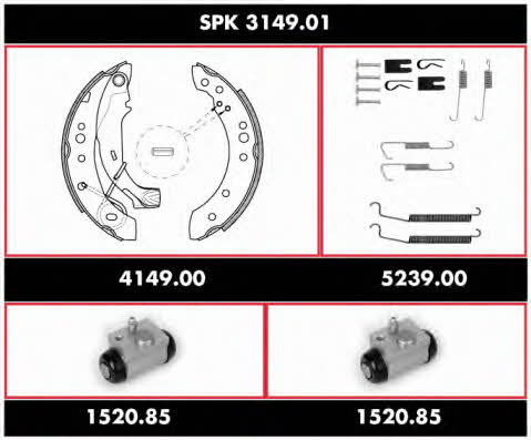 Woking SPK 3149.01 Колодки гальмівні барабанні, комплект SPK314901: Купити в Україні - Добра ціна на EXIST.UA!
